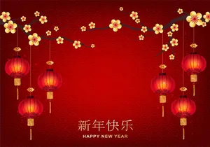 Background đèn lồng đỏ file vector mẫu KS765