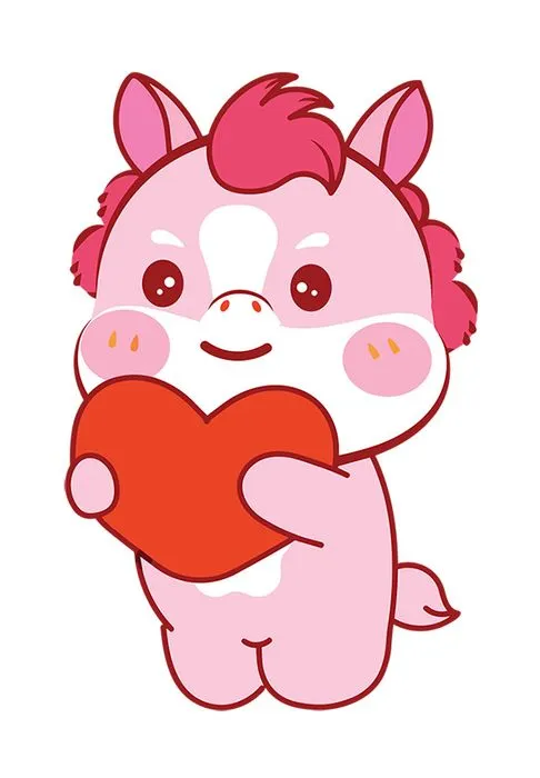 Linh Vật Ngựa Tết Ất Mùi Dễ Thương, File EPS Vector Chất Lượng Cao