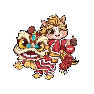 Linh Vật Ngựa Tết Cực Dễ Thương - Minh Họa Vector EPS Độc Đáo