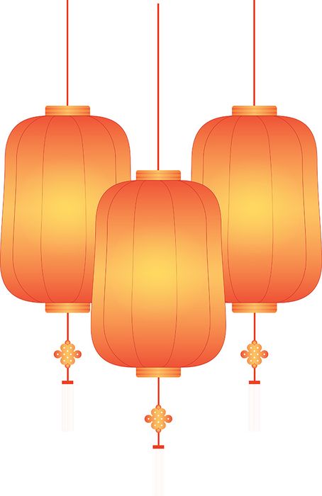 Hình ảnh đèn lồng trang trí dịp tết cổ truyền file vector mẫu CR431