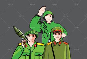 Hình ảnh quân đội nhân dân Việt Nam file CDR mẫu CR359