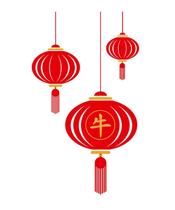 Bộ sưu tập đèn lồng màu đỏ file vector mẫu CR503