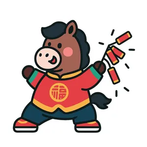 Linh Vật Ngựa Tết Bính Ngọ 2026 Minh Họa Vector Dễ Thương