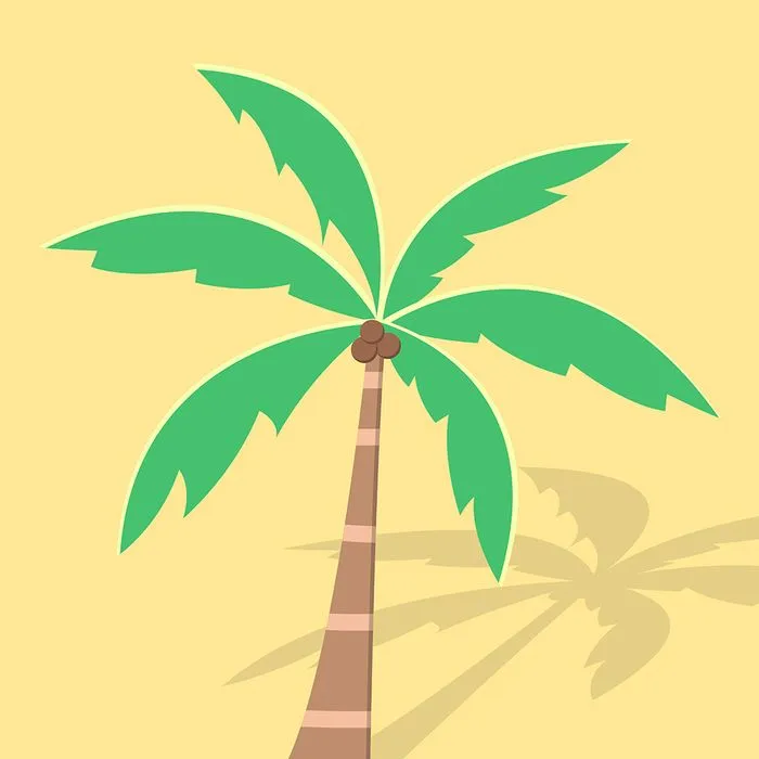 Hình ảnh cây dừa file vector mẫu KS669