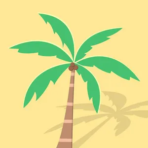 Hình ảnh cây dừa file vector mẫu KS669