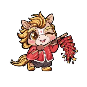 Linh Vật Ngựa Tết Bính Ngọ 2026 - Hình Minh Họa Vector EPS Độc Đáo