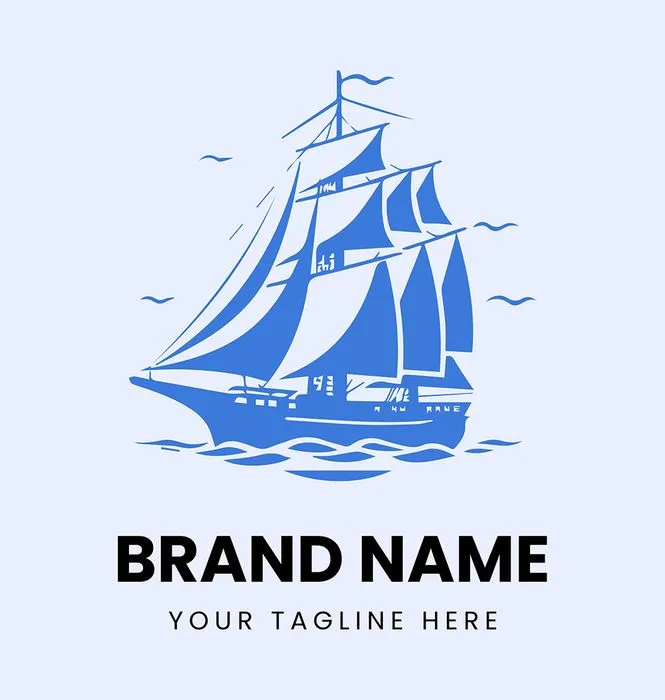 Hình ảnh con thuyền buồm file vector mẫu HH164