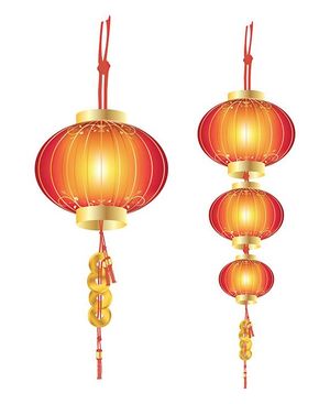 Hình ảnh đèn lồng trang trí ngày lễ tết file vector mẫu CR347
