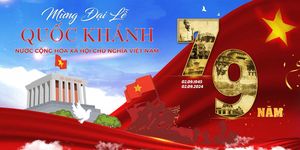 Banner chào mừng ngày lễ quốc khánh 2-9 file PSD mẫu CR1367
