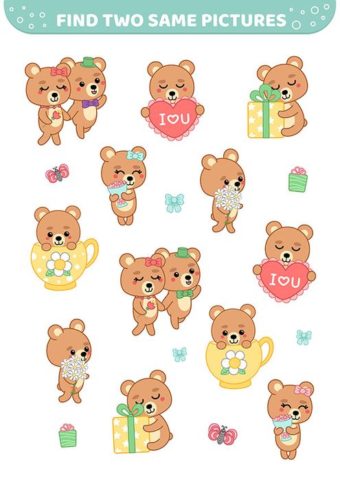 Bộ sưu tập chú gấu cute file vector mẫu CR110