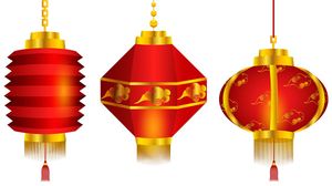 Hình ảnh đèn lồng trang trí dịp tết file vector mẫu CR487