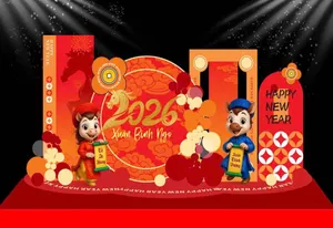 Backdrop Tết Bính Ngọ 2026 – Thiết Kế Chuẩn Vector CDR