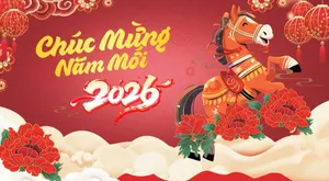 Banner Tết 2026 - Năm Ngọ May Mắn, Thiết Kế Vector CDR Độc Đáo