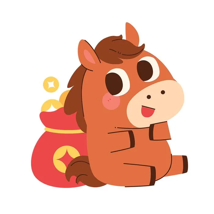 Linh Vật Chú Ngựa Tết 2026 - Hình Minh Họa Vector EPS Đáng Yêu