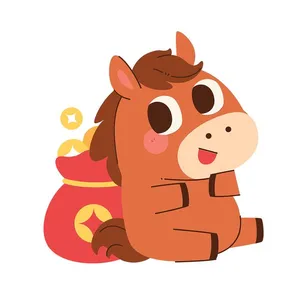 Linh Vật Chú Ngựa Tết 2026 - Hình Minh Họa Vector EPS Đáng Yêu