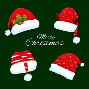 Hình ảnh chiếc mũ ông già noel file vector mẫu CR1807