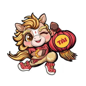 Linh Vật Ngựa Tết Bính Ngọ 2026 - Hình Minh Họa Vector Dễ Thương