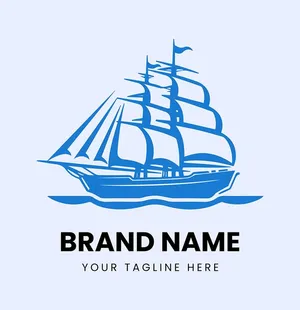 Hình ảnh con thuyền buồm file vector mẫu HH165