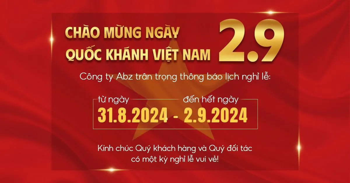 Banner thông báo lịch nghỉ lễ quốc khánh 2-9 file PSD mẫu KT88