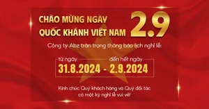 Banner thông báo lịch nghỉ lễ quốc khánh 2-9 file PSD mẫu KT88