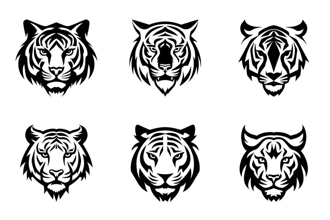 Hình ảnh khuôn mặt chú hổ file vector mẫu CR1477