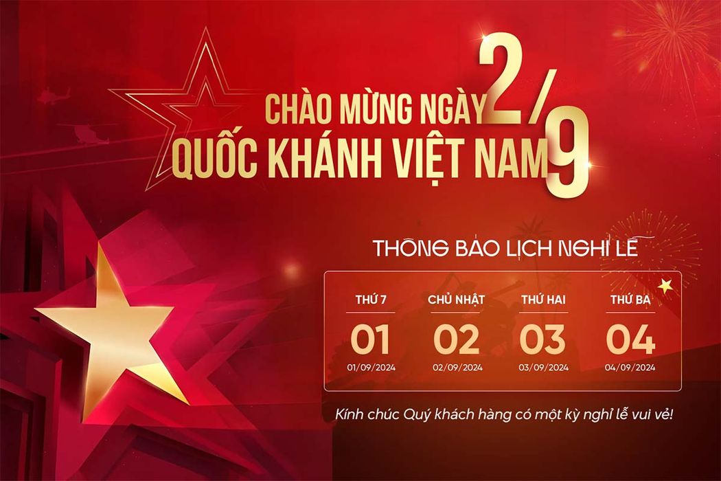 Banner lịch nghỉ lễ Quốc khánh 2-9 file PSD mẫu CR1017