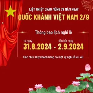 Banner thông báo lịch nghỉ lễ quốc khánh 2-9 file PSD mẫu KT94