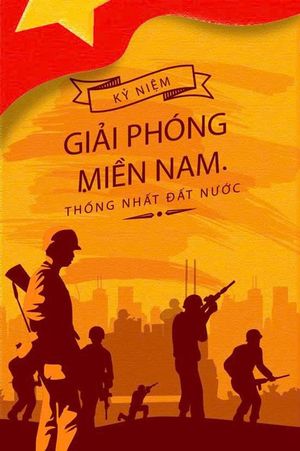 Poster chào mừng ngày giải phóng miền nam file vector mẫu CR1390
