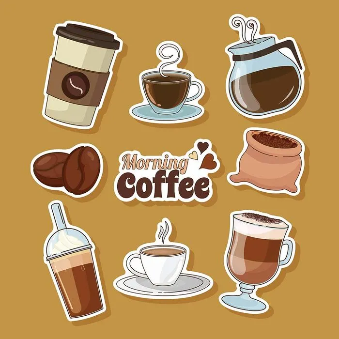 Hình ảnh cốc cafe file vector mẫu KS812