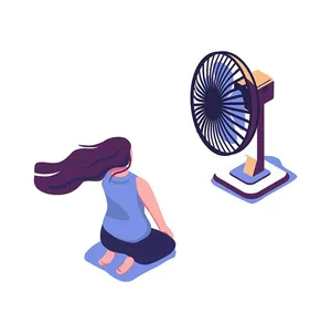 Hình ảnh cái quạt điện file vector mẫu OC81