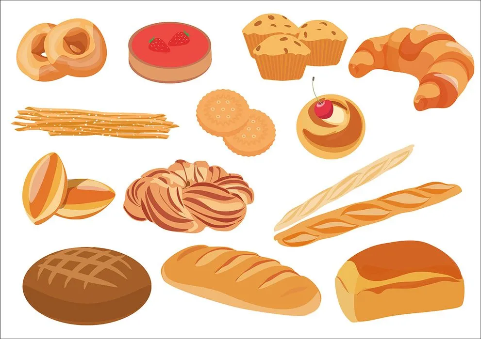 Bộ Sưu Tập Bánh Mì & Đồ Nướng Minh Họa EPS - Tuyệt Vời Cho Thiết Kế