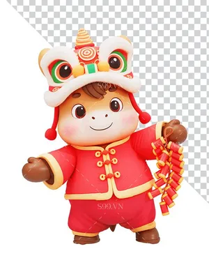 Hình Minh Họa Tết Con Ngựa Dễ Thương (PNG)