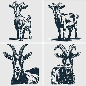 Hình ảnh con dê file vector mẫu KS477