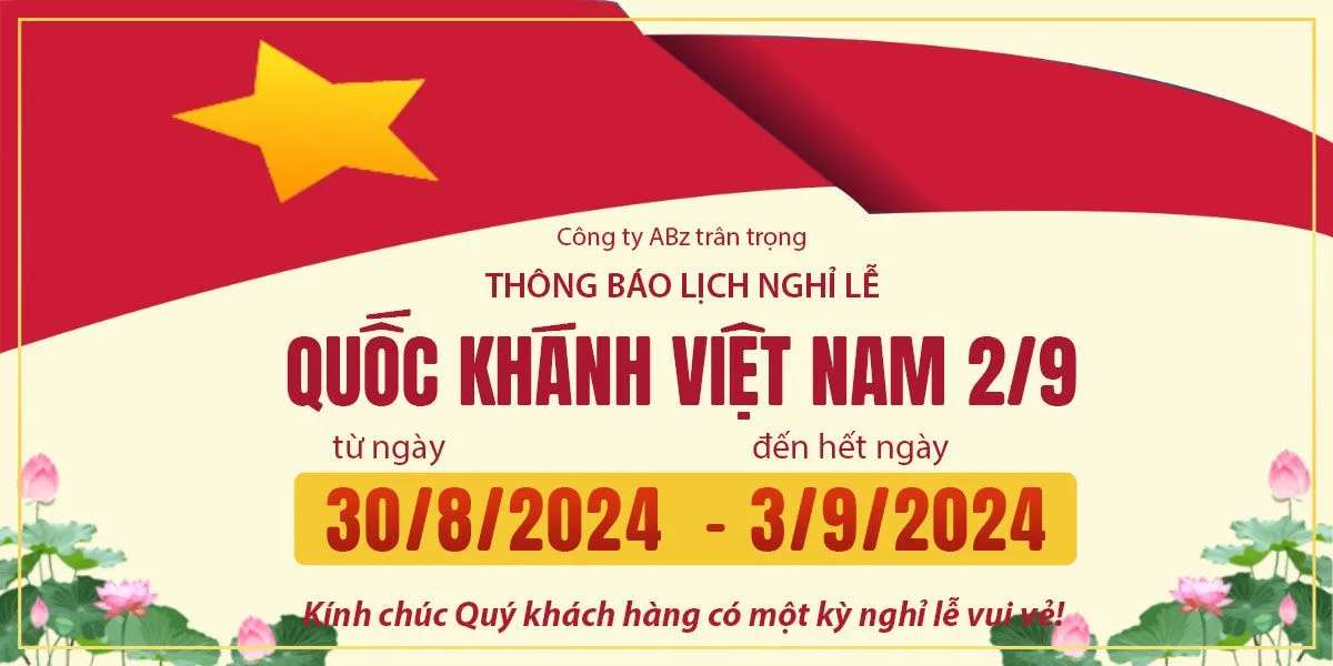 Banner thông báo lịch nghỉ lễ quốc khánh file PSD mẫu KT58