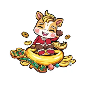 Linh Vật Ngựa Tết Bính Ngọ 2026 - Hình Minh Họa Vector EPS