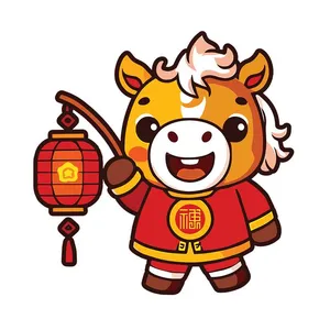 Linh Vật Ngựa Tết Bính Ngọ 2026 - Hình Minh Họa Vector Dễ Thương