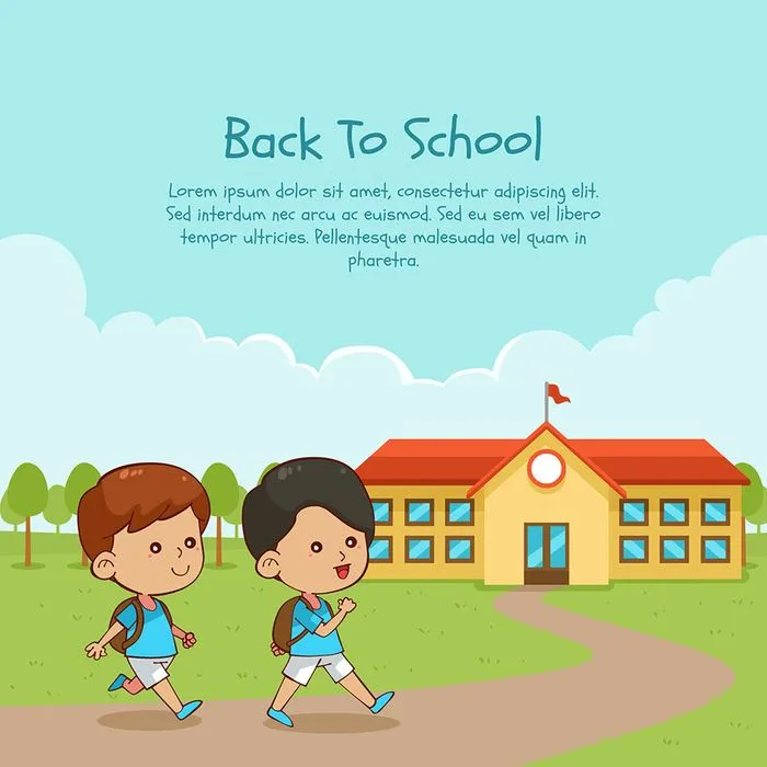 Background bé tới trường file vector mẫu KS194