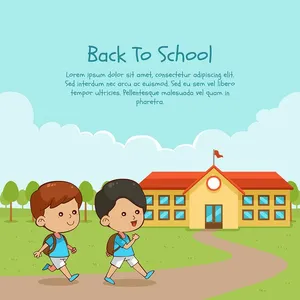 Background bé tới trường file vector mẫu KS194