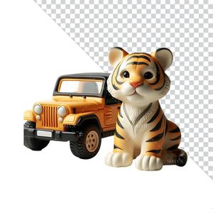 Hình ảnh chú hổ con đáng yêu file PNG mẫu CR1077