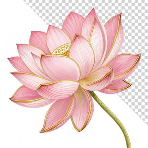 Hình ảnh bông hoa sen file PNG mẫu CR1633