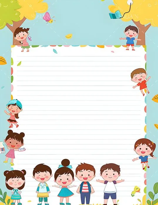 Background bé học tập cùng nhau file JPG mẫu KS215