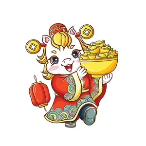 Linh Vật Ngựa Tết Bính Ngọ 2026 - Hình Minh Họa Vector Dễ Thương