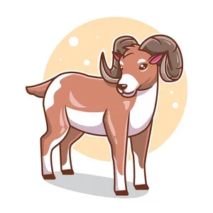 Hình ảnh chú dê file vector mẫu KS514