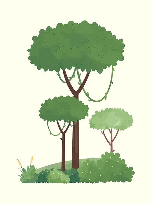 Hình ảnh cây xanh file vector mẫu KK84