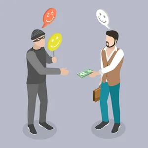 Hình ảnh người lừa tiền file vector mẫu LD1