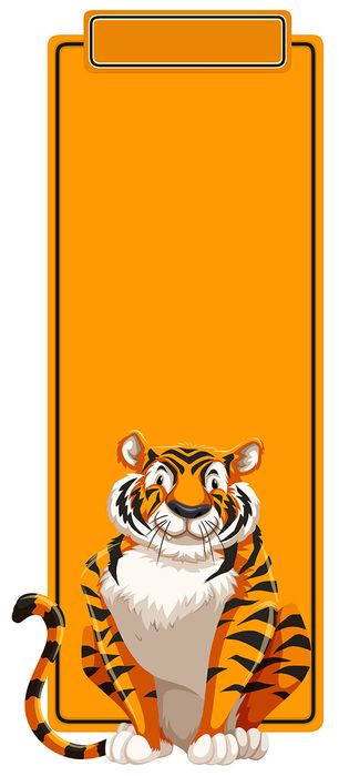Hình ảnh chú hổ đang ngồi file vector mẫu CR1473