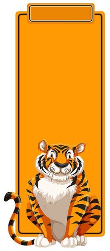 Hình ảnh chú hổ đang ngồi file vector mẫu CR1473