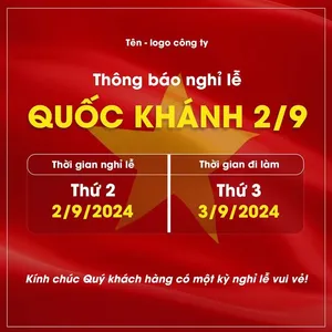Banner lịch nghỉ lễ quốc khánh 2-9 file PSD mẫu KT46