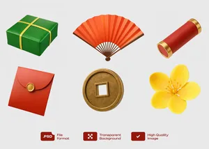 Bộ Sưu Tập Minh Họa Tết Nguyên Đán 3D Độc Đáo – File PSD