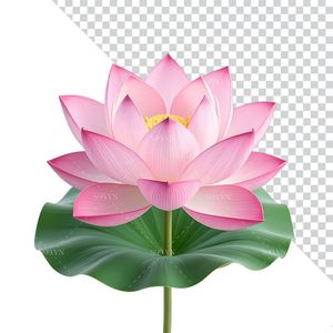 Hình ảnh hoa sen cùng lá sen file PNG mẫu CR1667